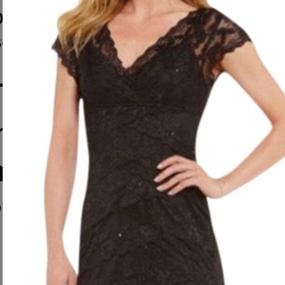 Marina Lace Tiered Cocktail Dress